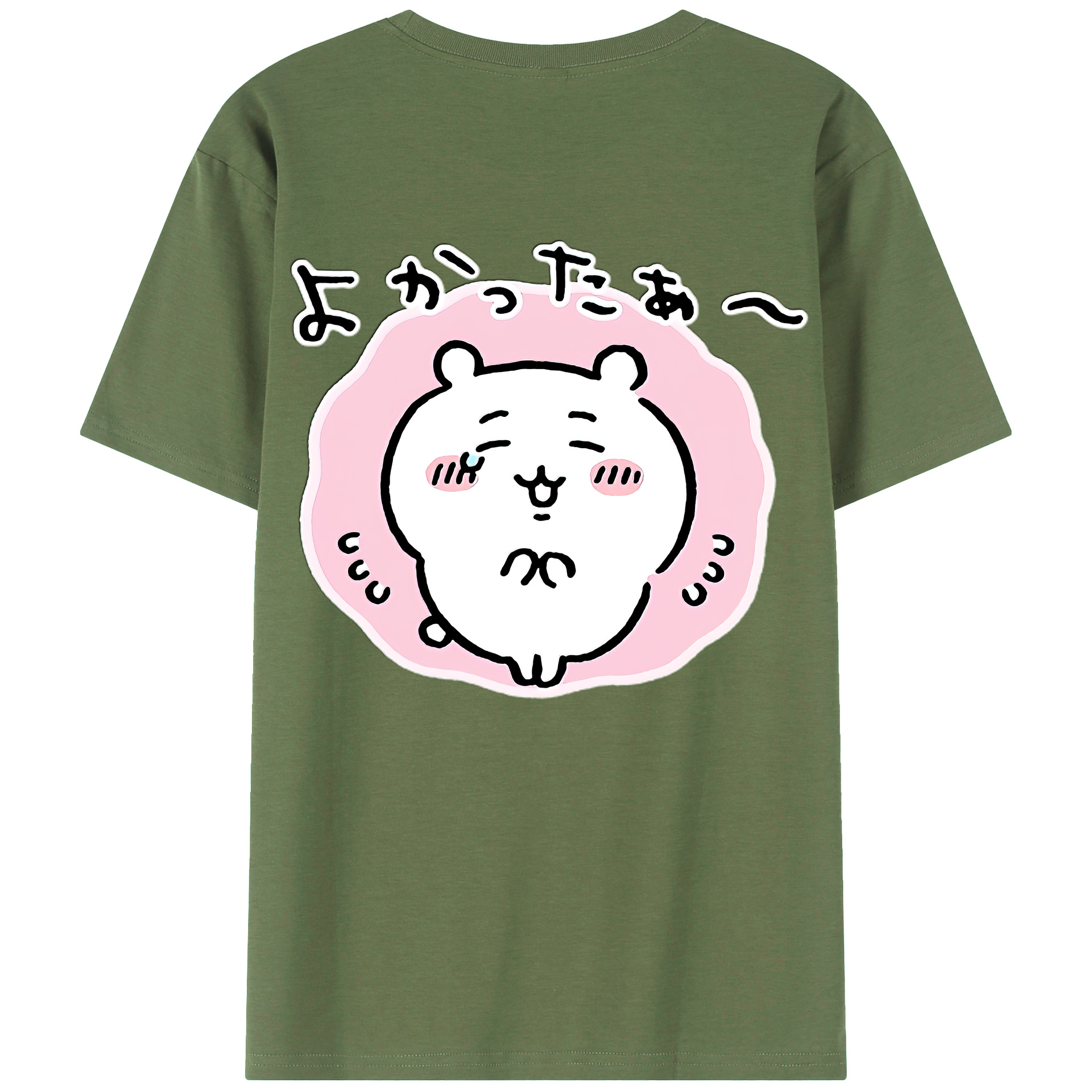 （画像用） ちいかわ ちいかわ Chii-kawa chiikawa 綿100％ メンズ半袖Tシャツ（バックプリント） 通気性
